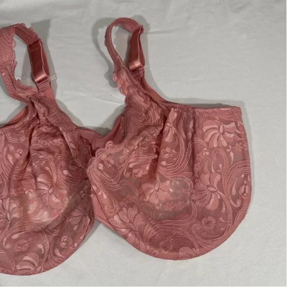 NEW $57 Glamorise [‎ 44F US ] WonderWire Front-Closure Bra in Apricot Pink